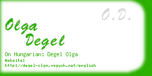 olga degel business card
